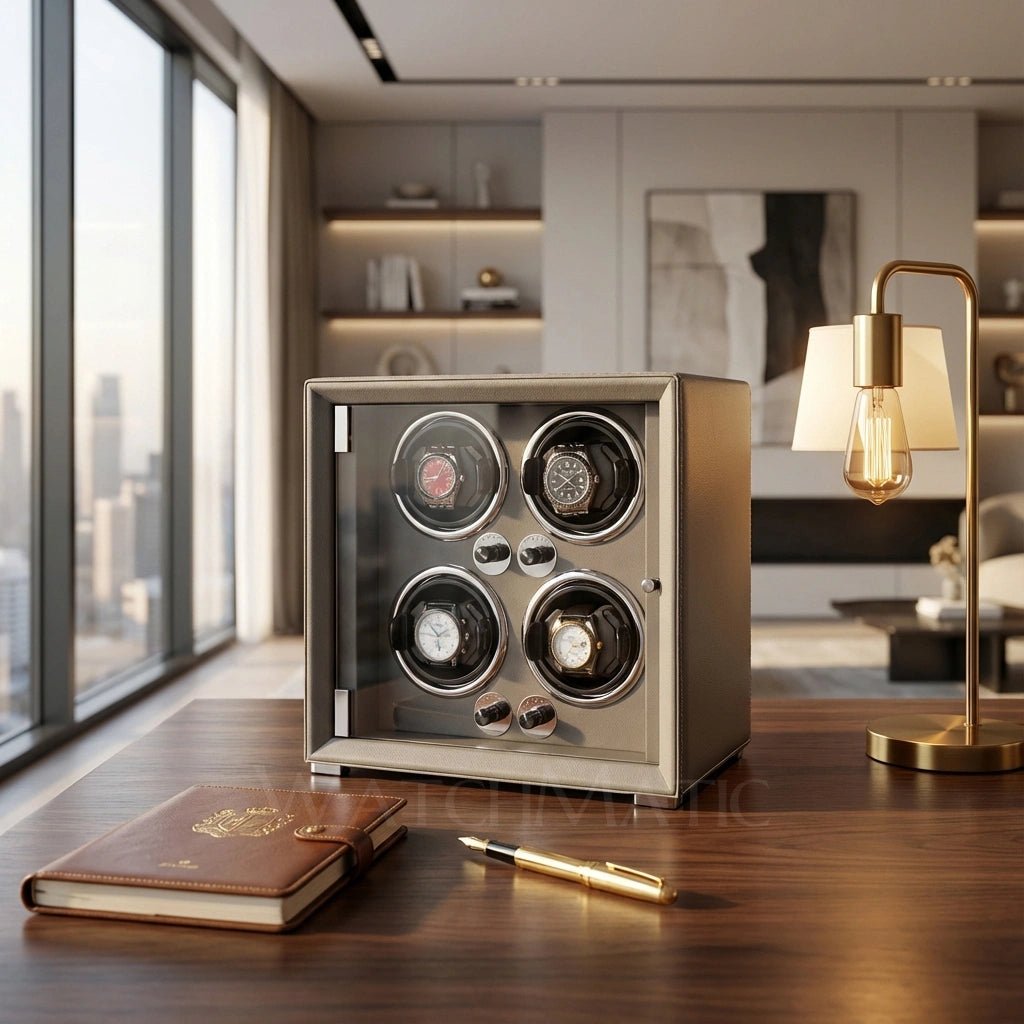 WatchMatic Lustro Quad Watch Winder grey 4slots - WatchMatic